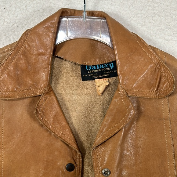 Galaxy leather goods, Vintage 70s custom made cropped leather jacket - Picture 4 of 12